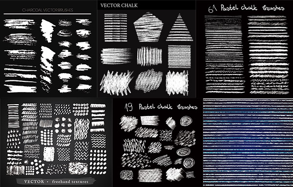 600x384 Chalk Lines Brush Design Vector Free Vector Download