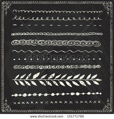 236x246 Hand Drawn Vector Line Border Set And Scribble Design Element