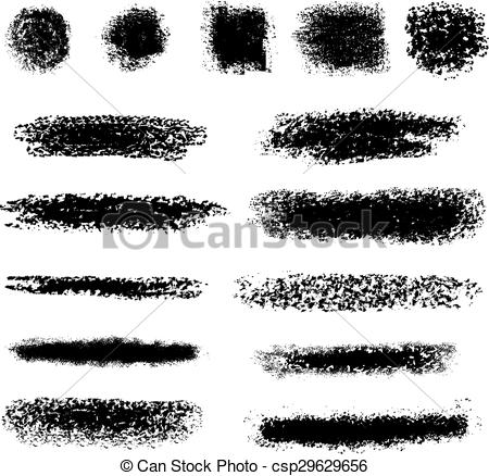450x438 Vector Chalk Lines Or Brushes. Vector Design Elements.