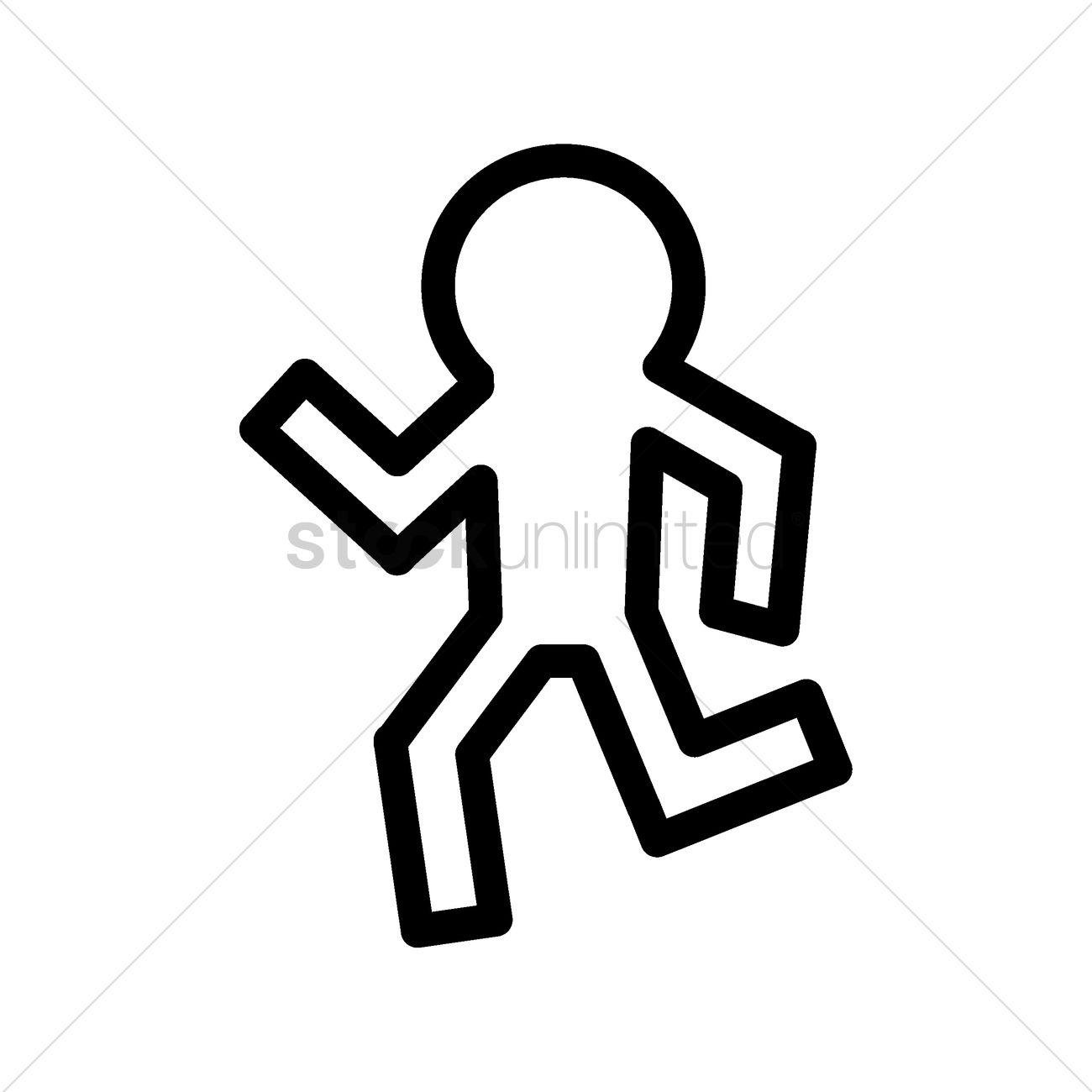 1300x1300 Chalk Outline Vector Image