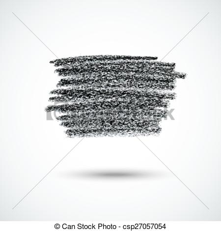 450x470 Black Chalk Texture. Vector Handmade Crayon Stripes. Black Grunge