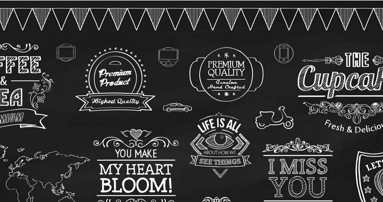 759x401 Free Chalk Vector Elements