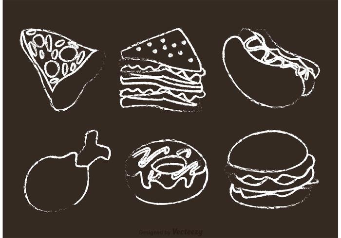 700x490 Chalk Drawn Food Vectors