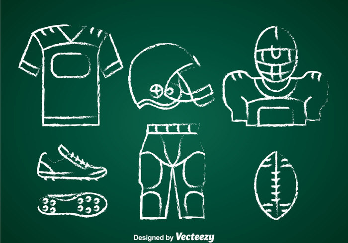 700x490 Football Kit Chalk Draw Set Vector Free Vectors Ui Download