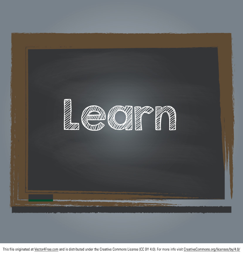 829x869 Free Learn Chalkboard Vector