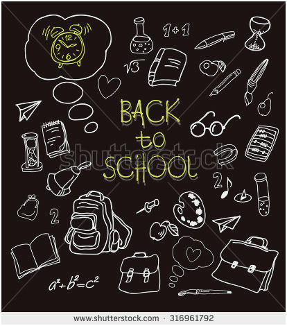 414x470 Chalkboard Vector Lovely Back To School Chalkboard Background