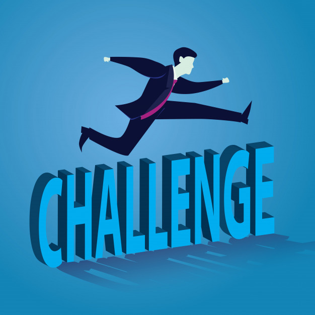 626x626 Businessman Jumping Over Challenge Vector Premium Download