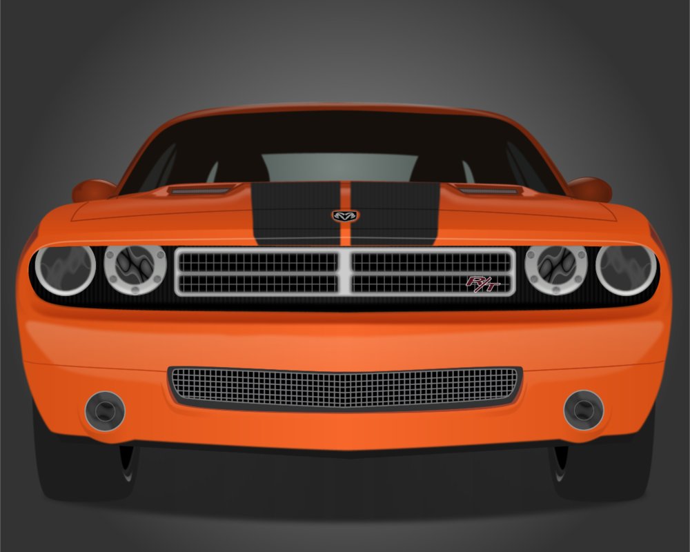 1000x800 Dodge Challenger Vector By Filipeperina