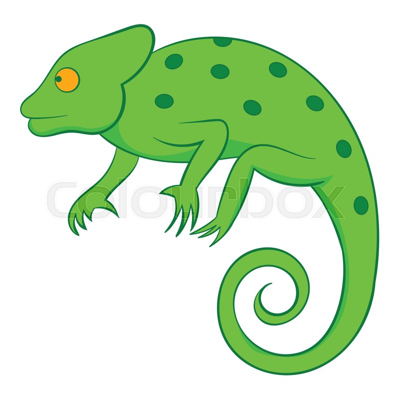 800x800 Chameleon Icon. Cartoon Illustration Of Chameleon Vector Icon For