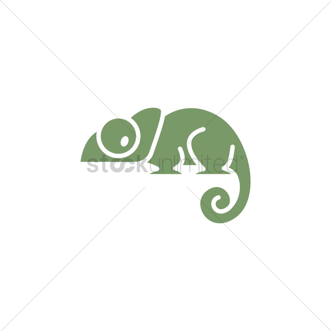 1300x1300 Chameleon Vector Image