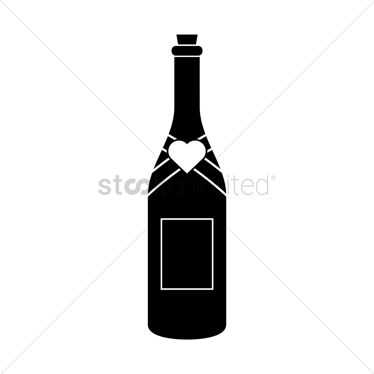 1300x1300 Champagne Bottle Vector Image