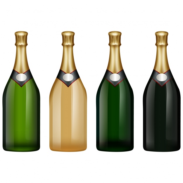 626x626 Champagne Bottles Collection Vector Free Download