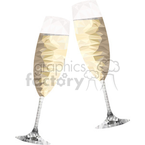 300x300 Royalty Free Champagne Glass Geometry Geometric Polygon Vector
