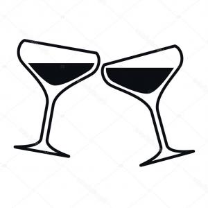 300x300 Stock Illustration Two Champagne Glasses Vector Illustration