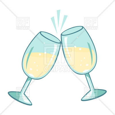400x400 Two Champagne Glasses Vector Image Vector Artwork Of Objects