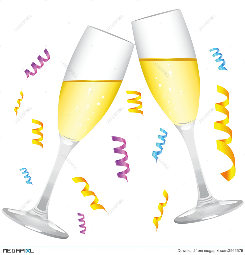 800x830 Champagne Glass Vector Illustration 3865579