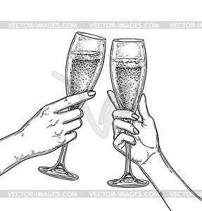 287x300 Two Hands Clinking Glasses Of Champagne
