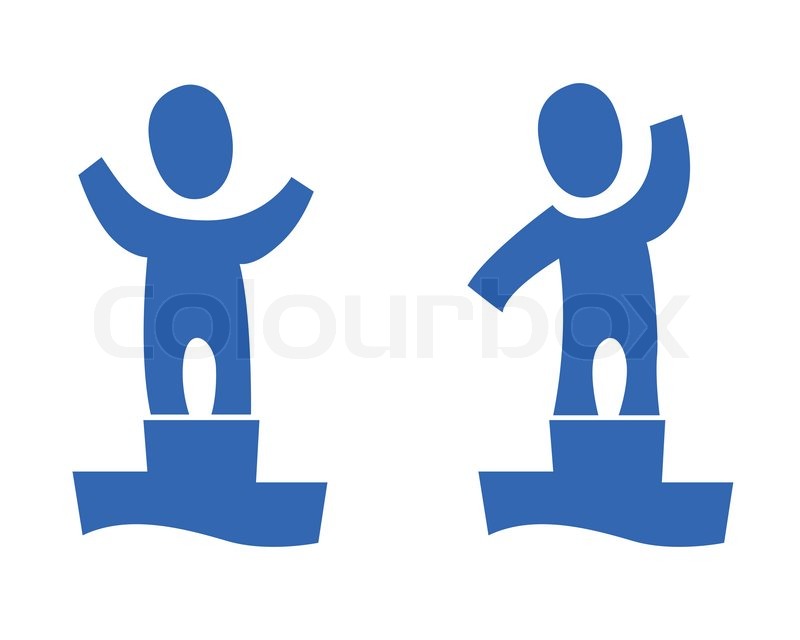 800x640 A Set Of Two Pictograms With A Champion Stock Vector Colourbox