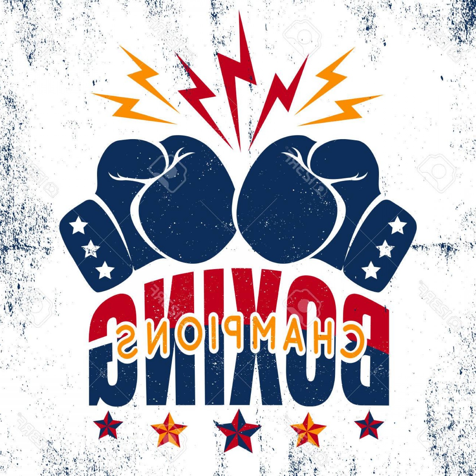 1560x1560 Photostock Vector Vector Vintage Sport Logo For Boxing With Gloves