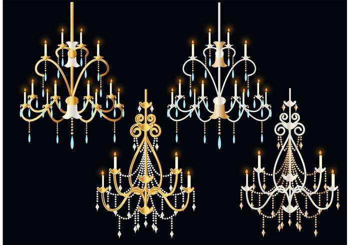 700x490 Crystal Chandelier Vectors