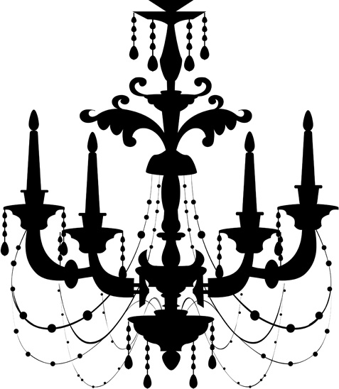 477x548 Ornate Chandelier Vector Silhouette Set Free Vector In