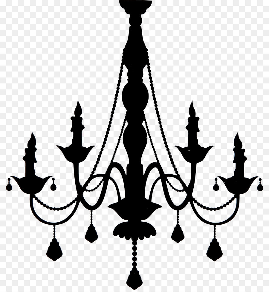 900x980 Silhouette Art Candelabra Wall Decal Sticker
