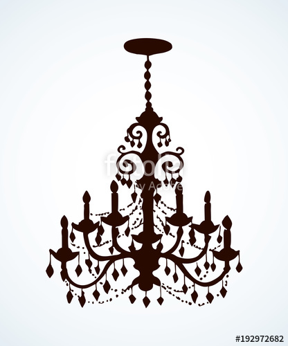 416x500 Chandelier. Vector Drawing Stock Image And Royalty Free Vector