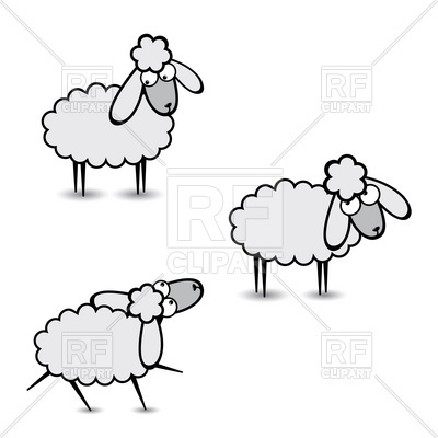 400x400 Funny Cartoon Sheep Character Vector Image Vector Artwork Of