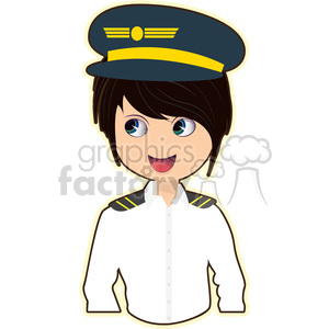 300x300 Royalty Free Pilot Cartoon Character Vector Image 394923 Vector