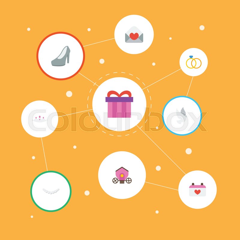 800x800 Flat Icons Jewelry, Chariot, Present And Other Vector Elements