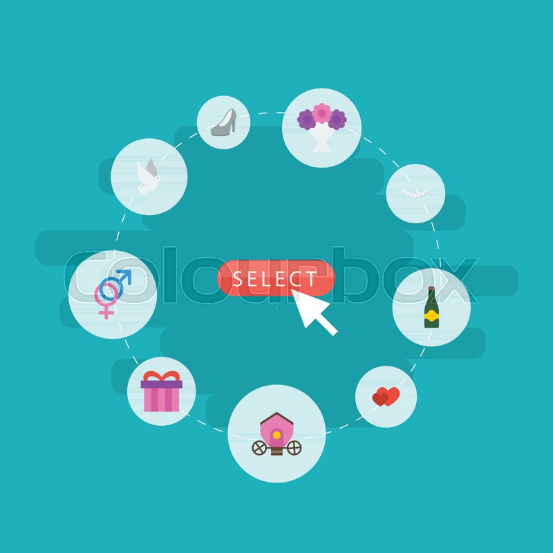 800x800 Flat Icons Posy, Fizz, Chariot And Other Vector Elements. Set Of