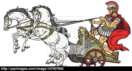 512x277 Roman Chariot Vector