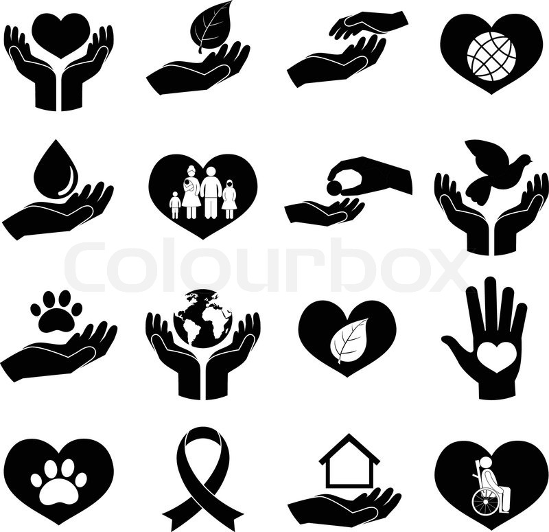 800x775 Charity Donation Social Services And Volunteer Black Icons