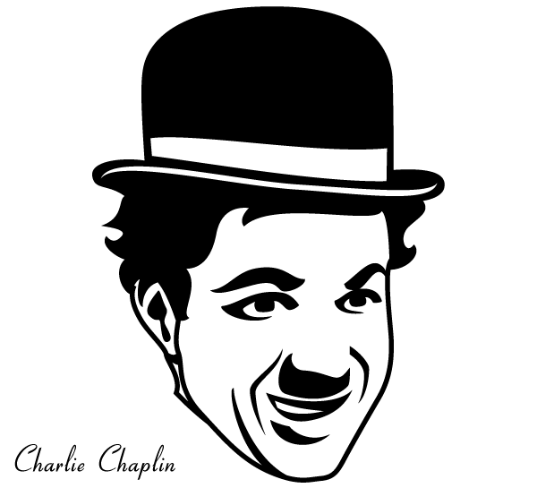 600x545 Charlie Chaplin Vector Image Free 123freevectors