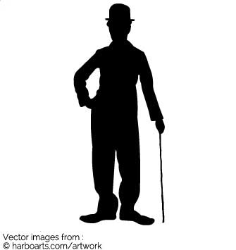 335x355 Download Charlie Chaplin Silhouette