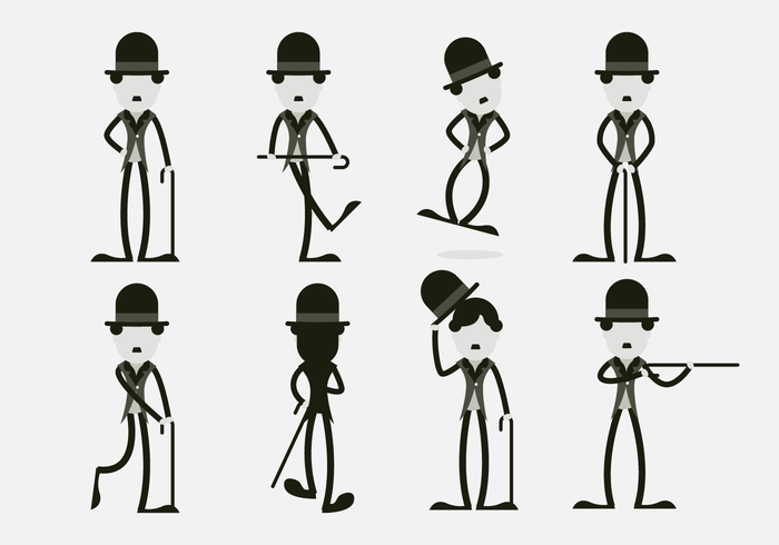 700x490 Funny Charlie Chaplin Character Vector