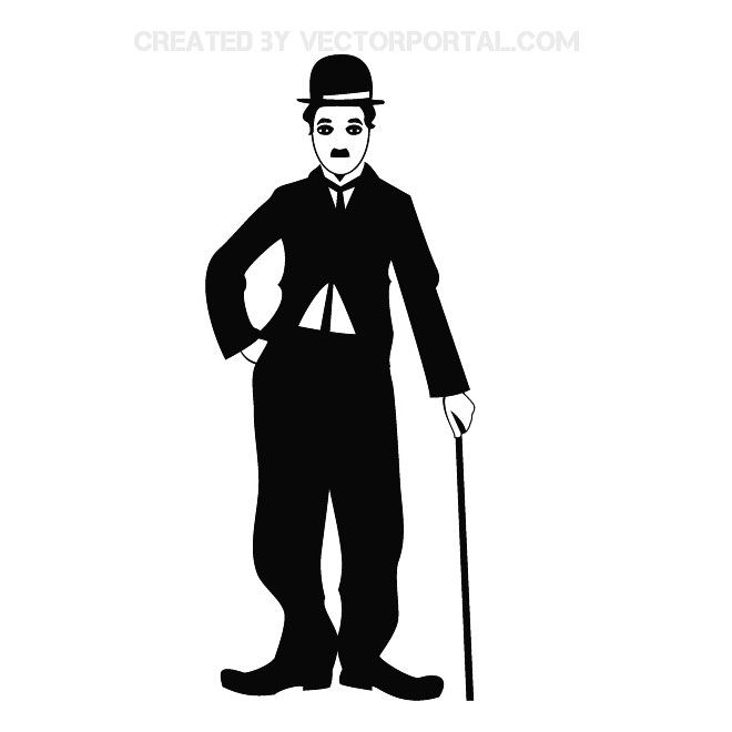 660x660 Vector Portrait Of Charlie Chaplin. Celebrity Vector