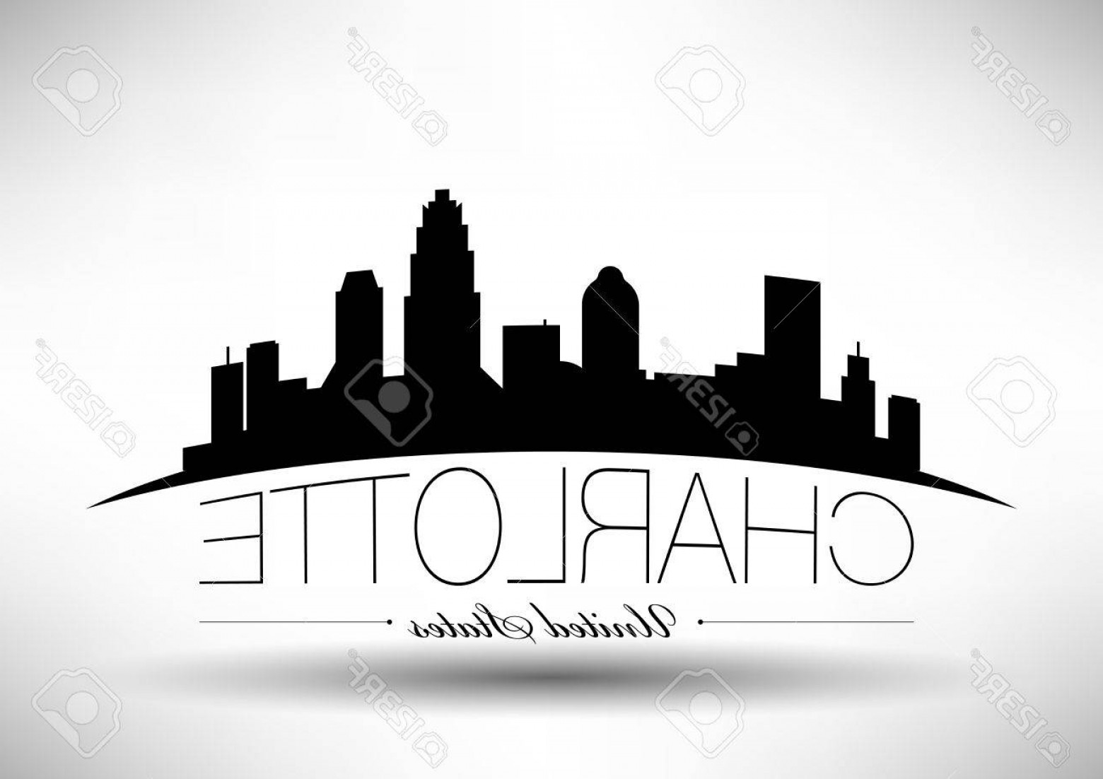 1560x1102 Photostock Vector Vector Graphic Design Of Charlotte City Skyline