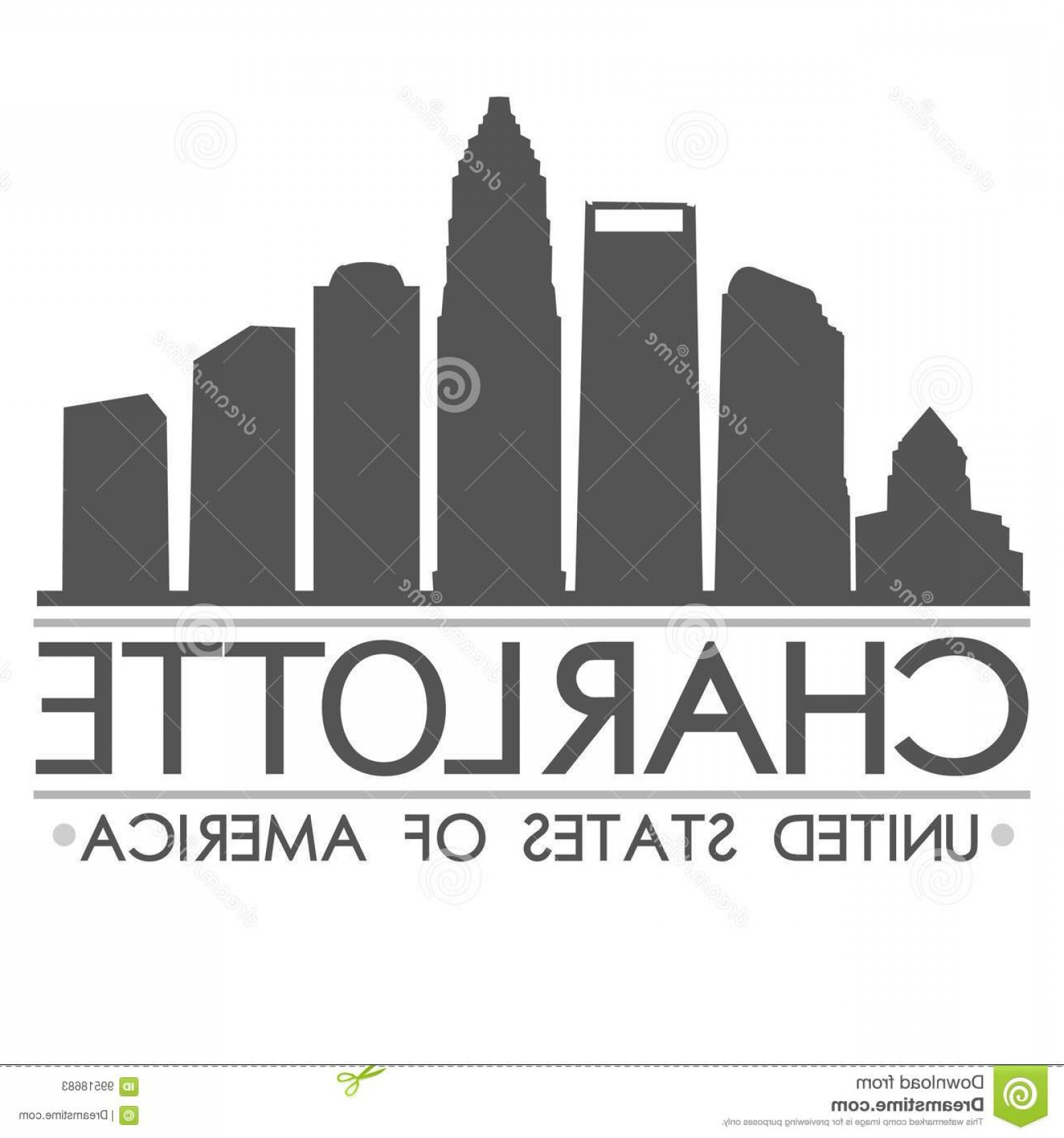 1560x1668 Stock Illustration Charlotte Skyline Silhouette Design City Vector