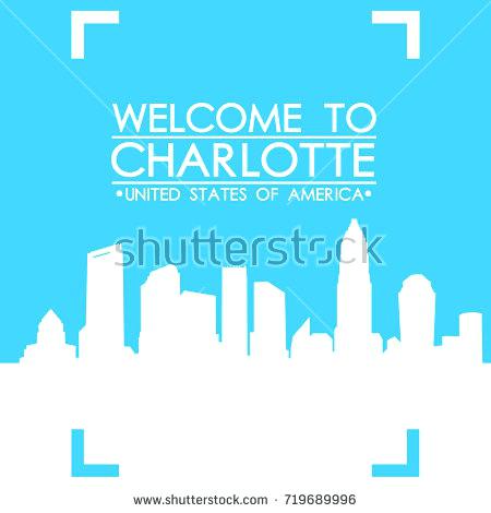 450x470 Charlotte Skyline Art Framed Edubay