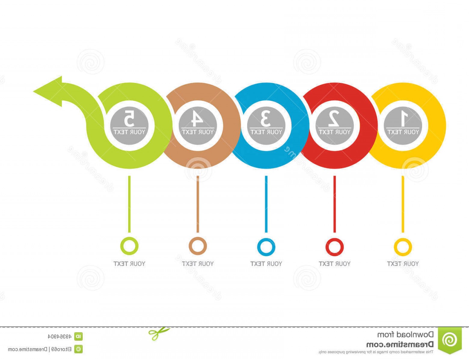1560x1195 Stock Illustration Flow Chart Vector Template Arrows Image