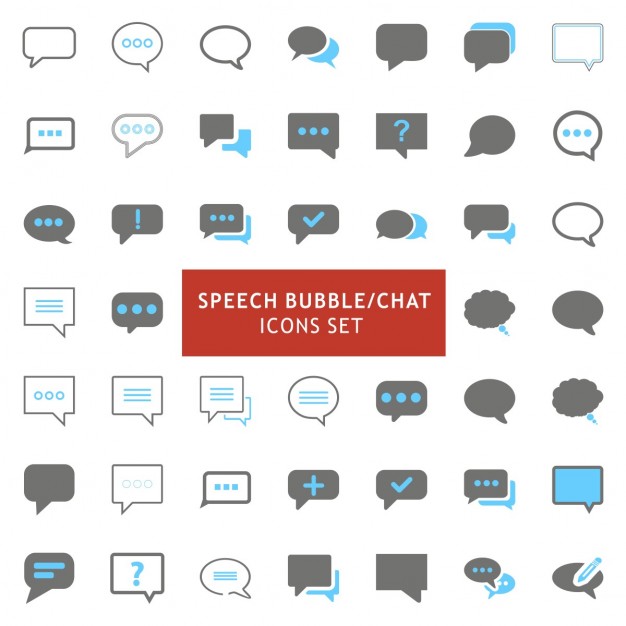 626x626 Chat Icons Set Vector Free Download
