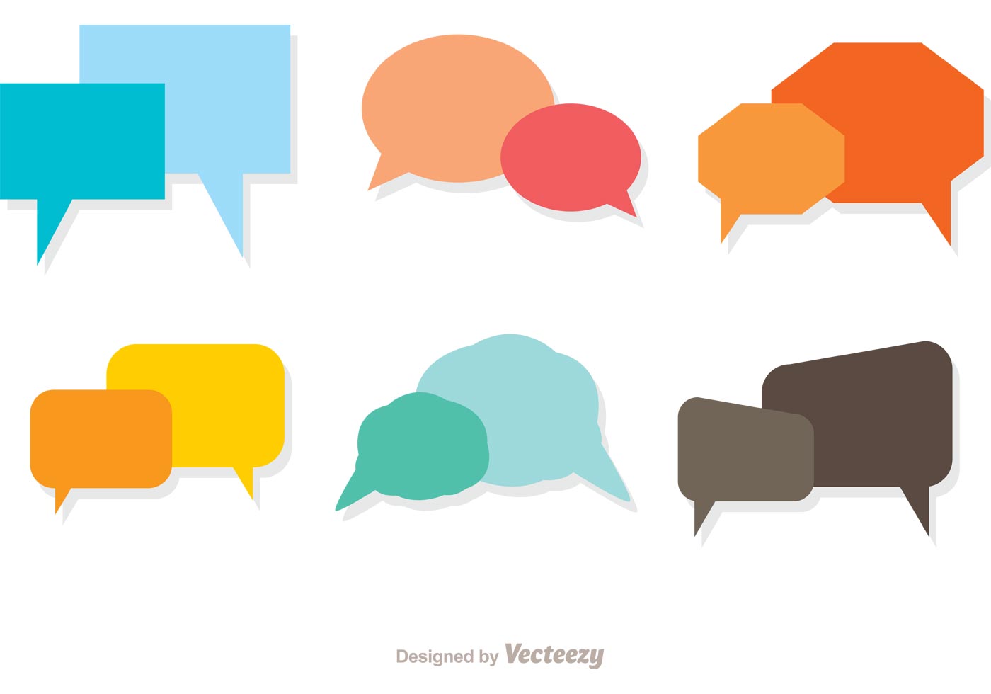 1400x980 Colorful Live Chat Icons Vector Pack