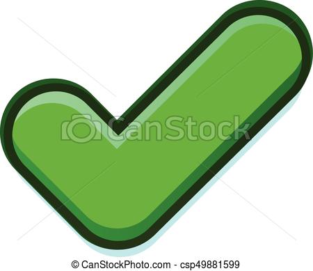 450x389 Green Check Vector Icon. Vector Illustration Of A Green Check Sign