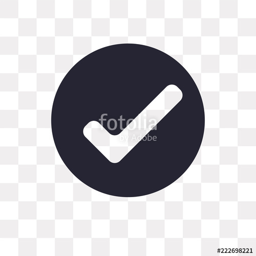 500x500 Check Mark Vector Icon Isolated On Transparent Background, Check