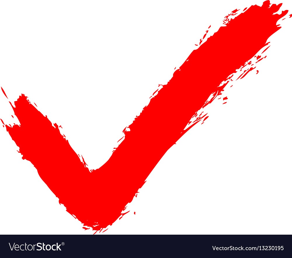 1000x884 Red Check Mark Sign Addition Icon Vector 13230195 16