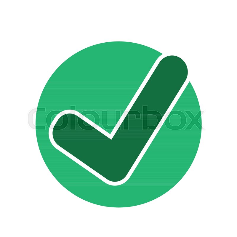 800x800 Tick Check Mark Icon Stock Vector Colourbox