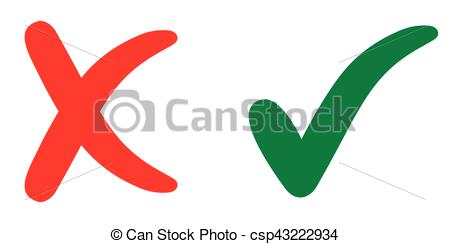 450x244 Cross Mark And Check Mark In The Flat .yes And No In The Flat