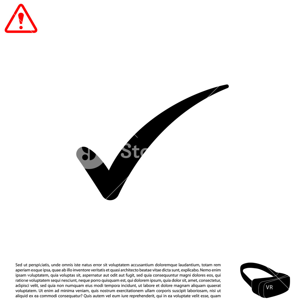 1000x1000 Check Mark Symbol, Vector Royalty Free Stock Image