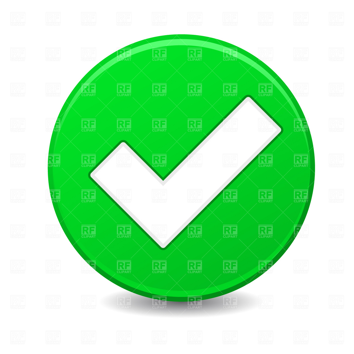 1200x1200 Green Button With Check Mark Vector Image Vector Artwork Of